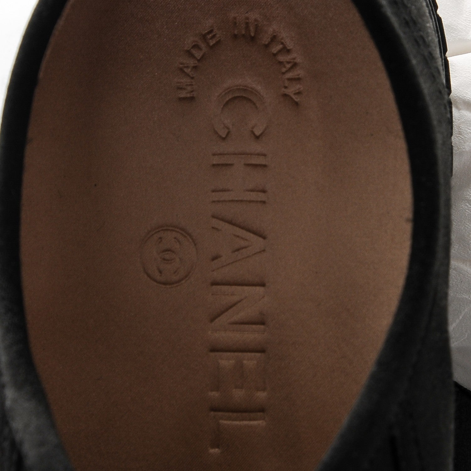 Chanel Satin Low Top CC Sneakers 37 Black 8 of 10
