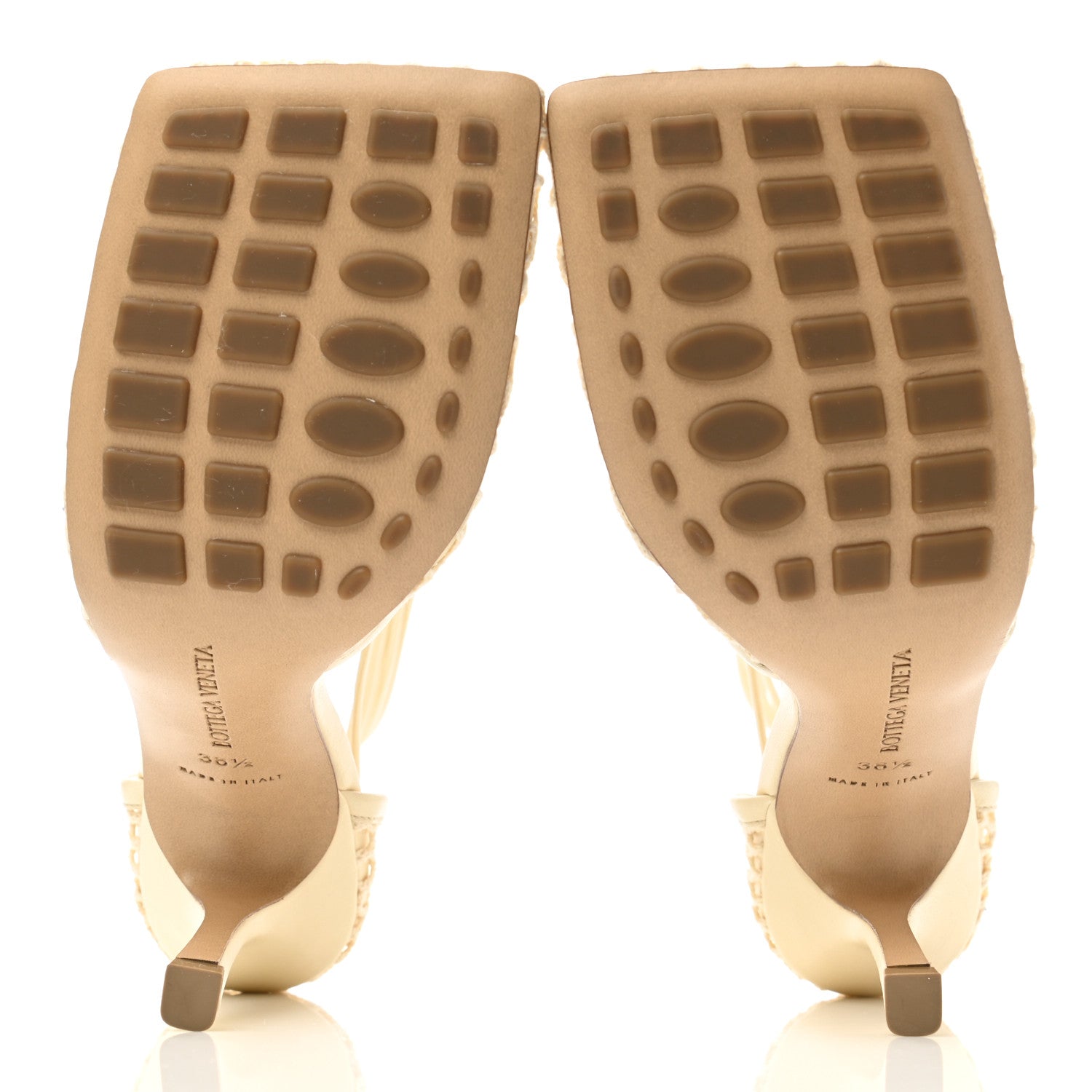 Bottega Veneta Mesh Nappa Stretch Ankle Tie Sandals 38.5 Toile 5 of 9