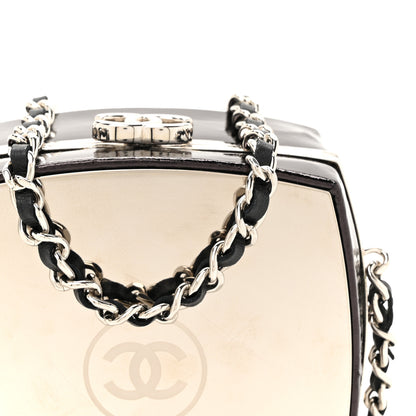 Chanel Patent Goatskin Make-Up Box Clutch With Chain  Black 8 of 16