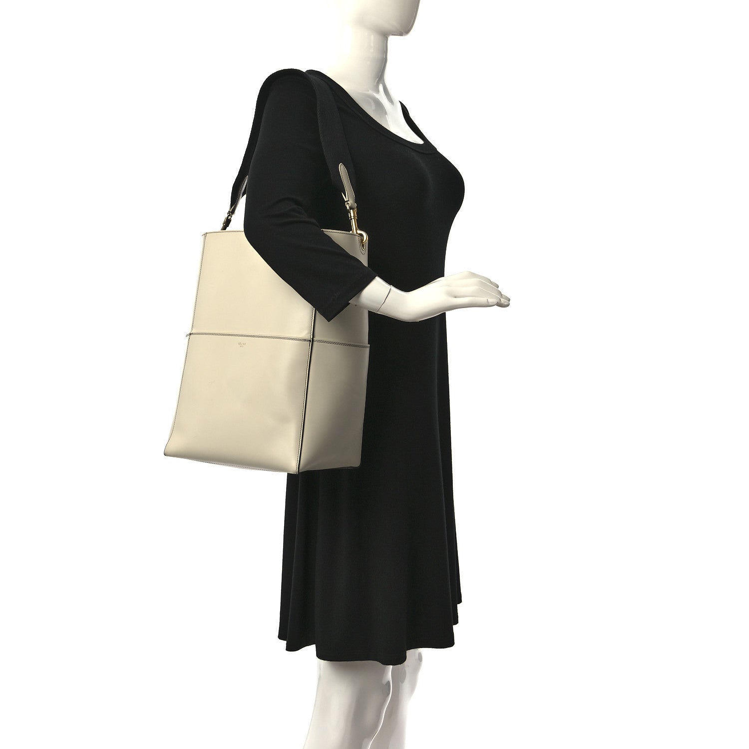 Celine Supersoft Calfskin Sangle Bucket Bag White 2 of 14