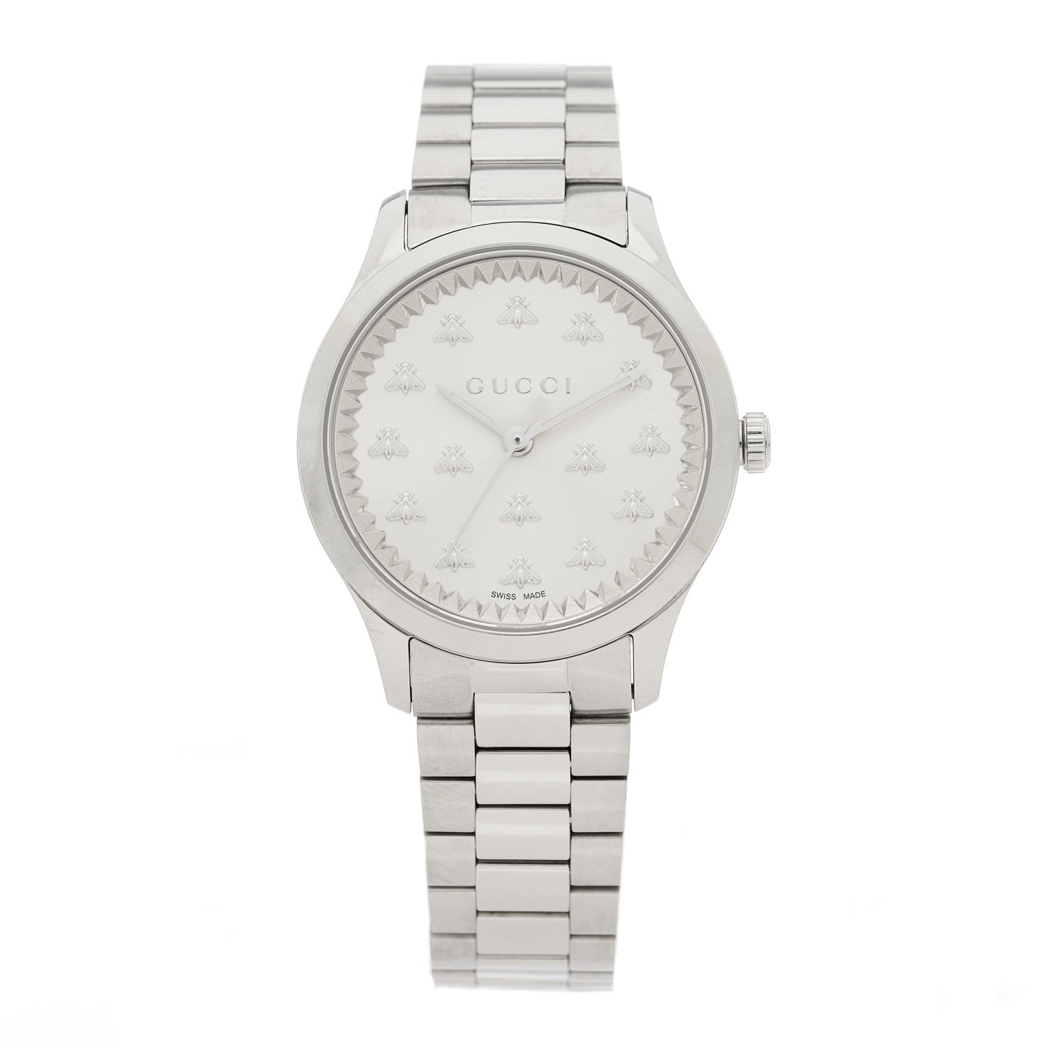 Gucci Stainless Steel 32mm G-Timeless Bee Quartz Watch 1 of 5