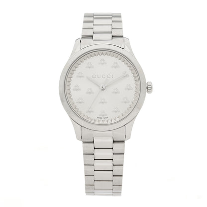 Gucci Stainless Steel 32mm G-Timeless Bee Quartz Watch 1 of 5