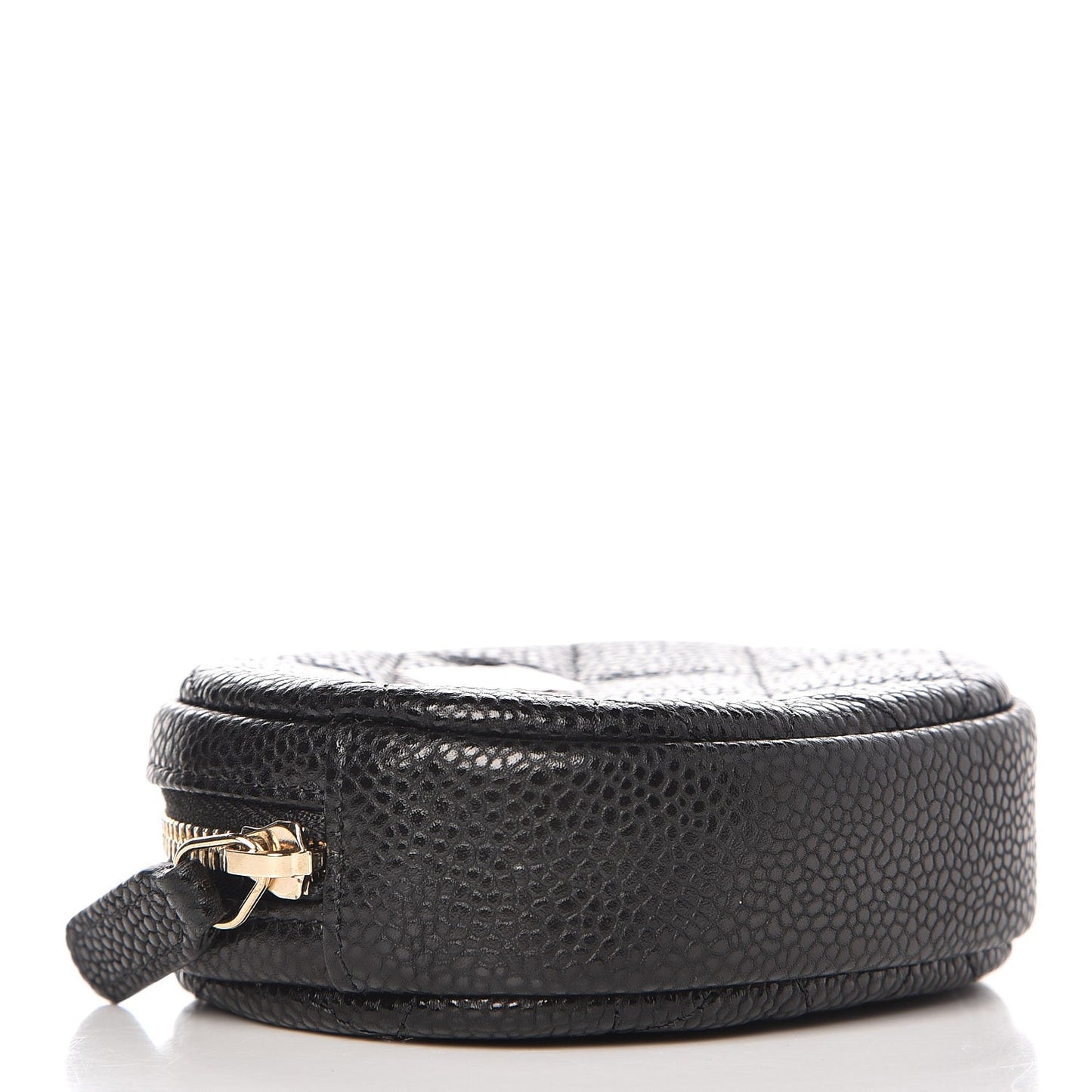Caviar Quilted Zip Around Classic Coin Purse Black