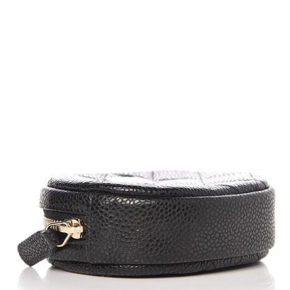 Chanel Caviar Quilted Zip Around Classic Coin Purse Black 4 of 7