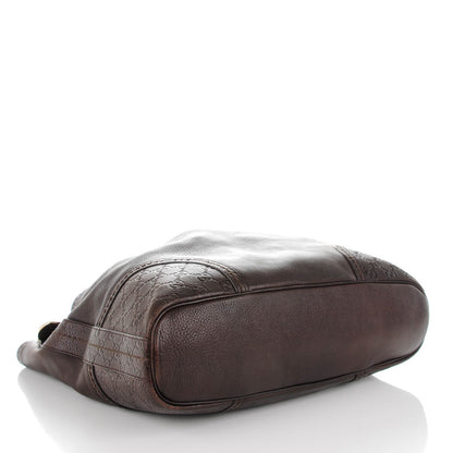 Gucci Calfskin Guccissima Trim Large Signoria Hobo Dark Brown 8 of 16