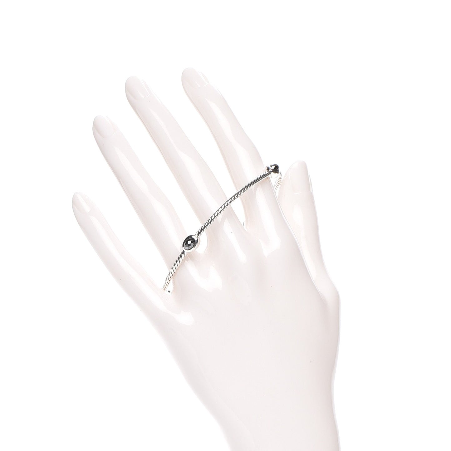 Sterling Silver Hematine 3mm Color Classics Four Station Bangle