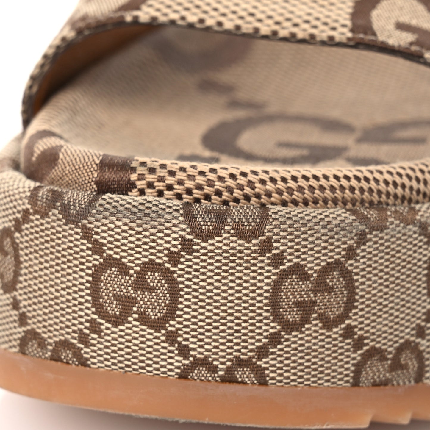 Monogram Maxi GG Angelina Platform 55mm Slide Sandals 40 Camel Ebony