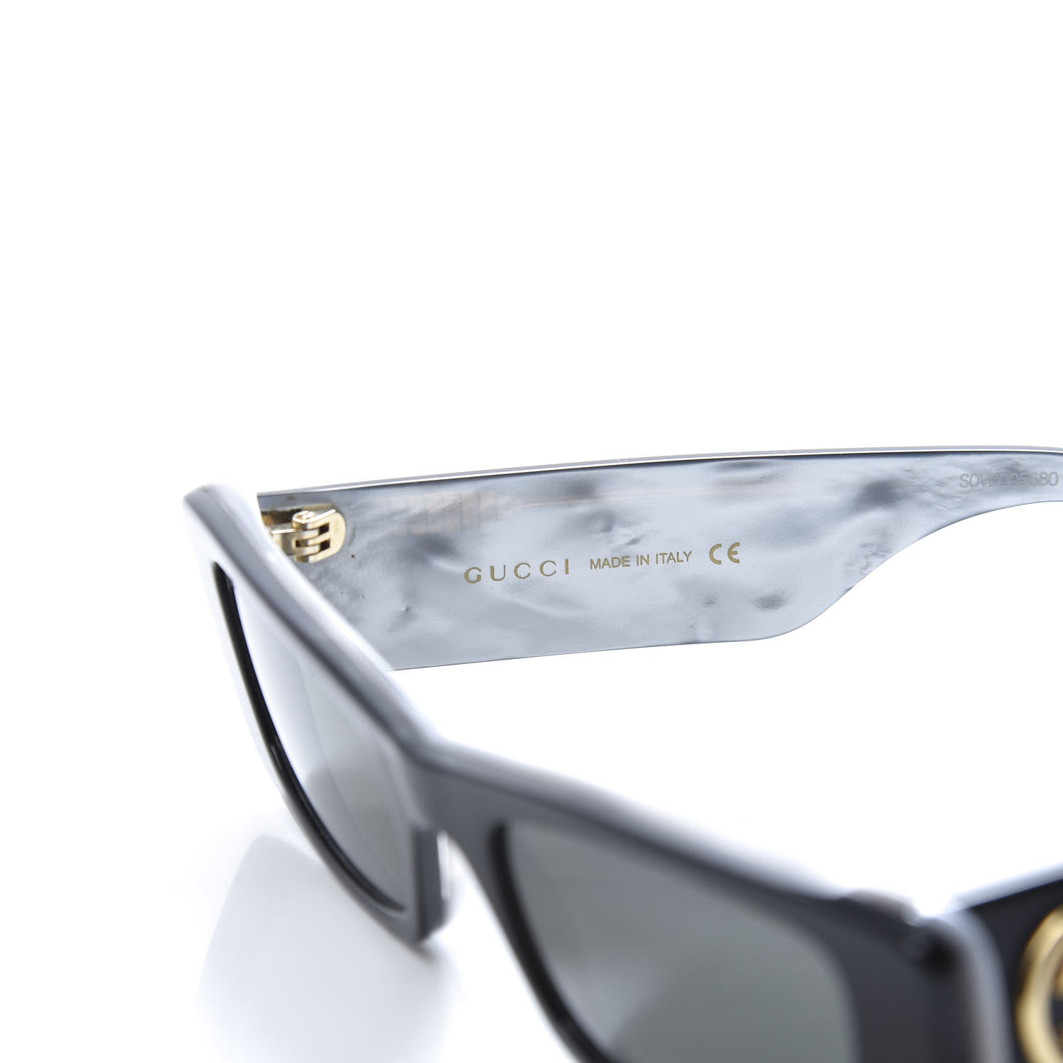 Gucci Acetate Rectangular Sunglasses GG0516S Black 6 of 9