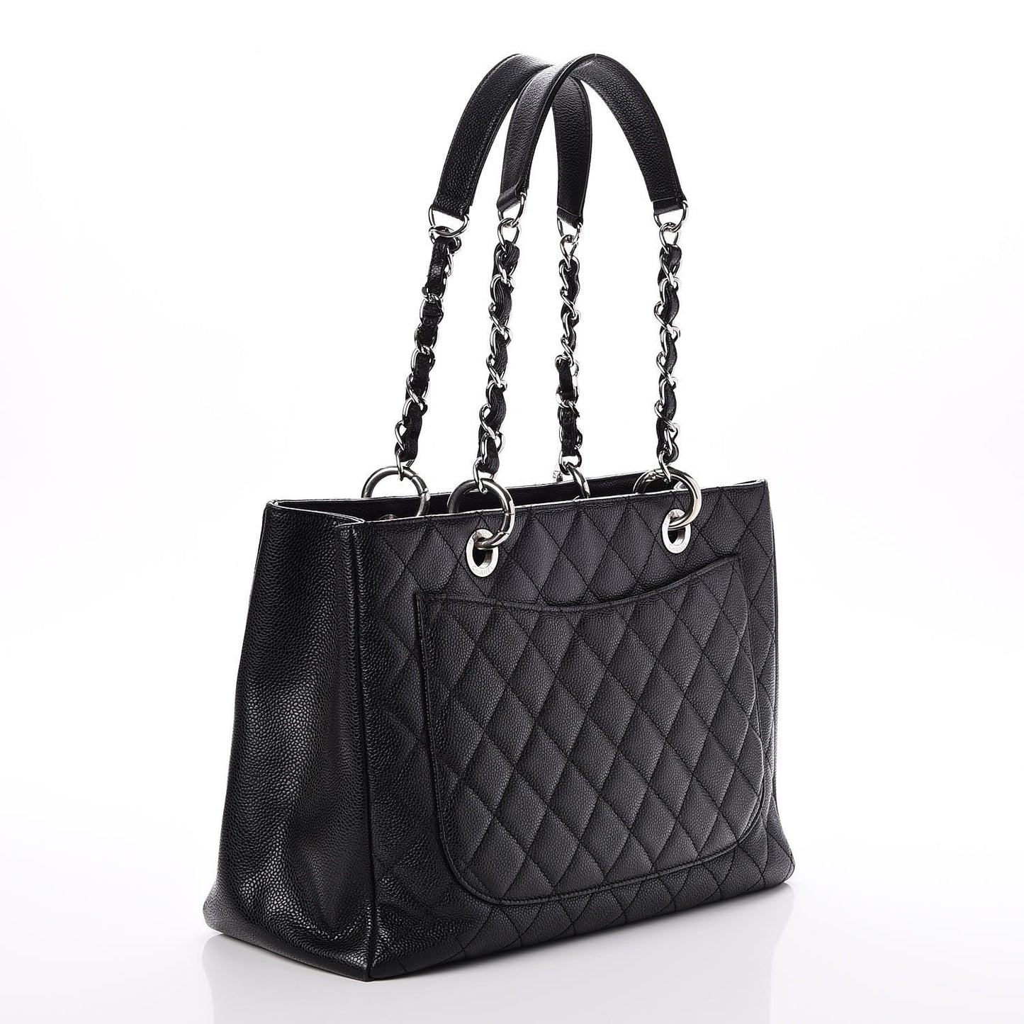 Caviar Quilted Grand Shopping Tote GST Black