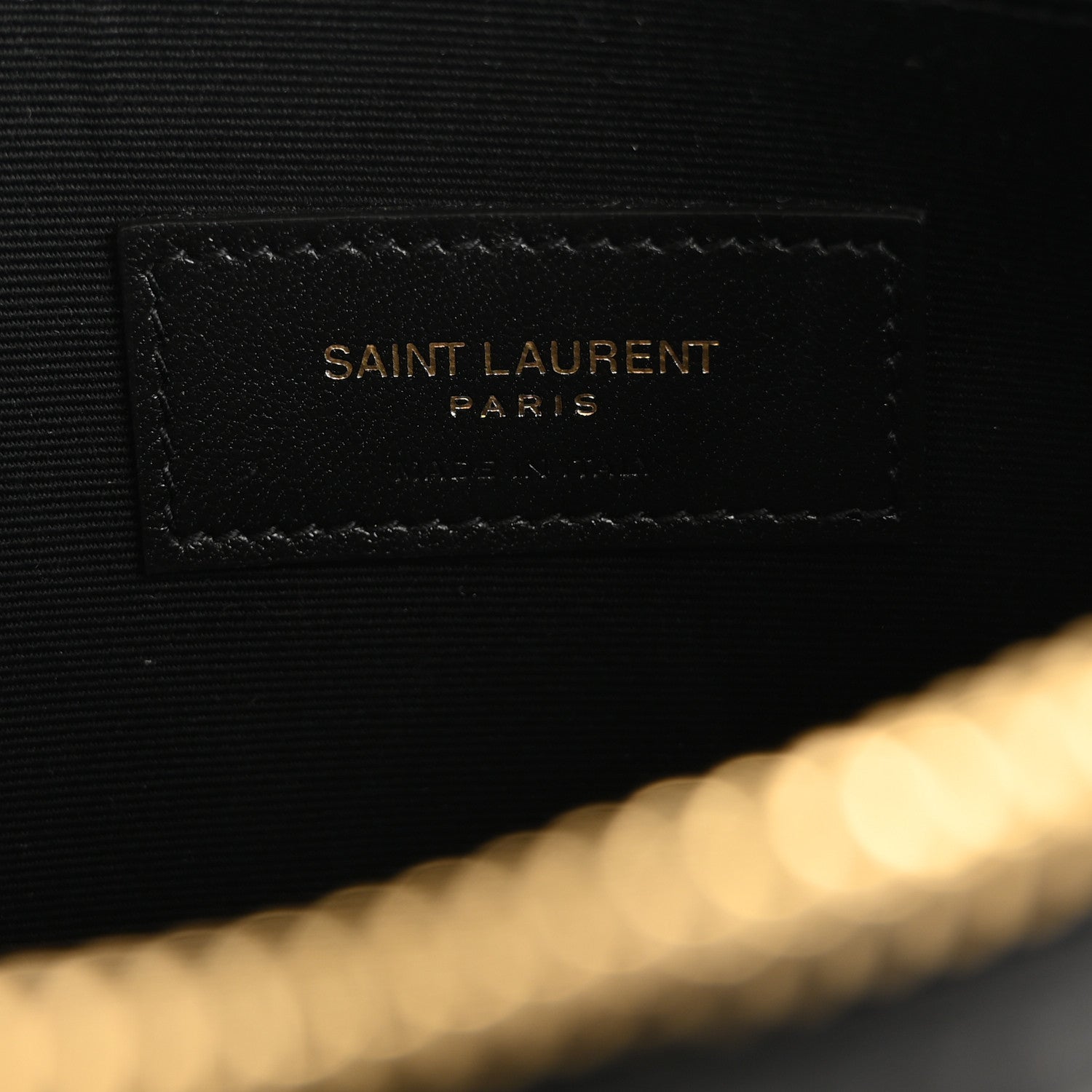 Saint Laurent Calfskin Matelasse Chevron Monogram A5 Wristlet Black 6 of 13