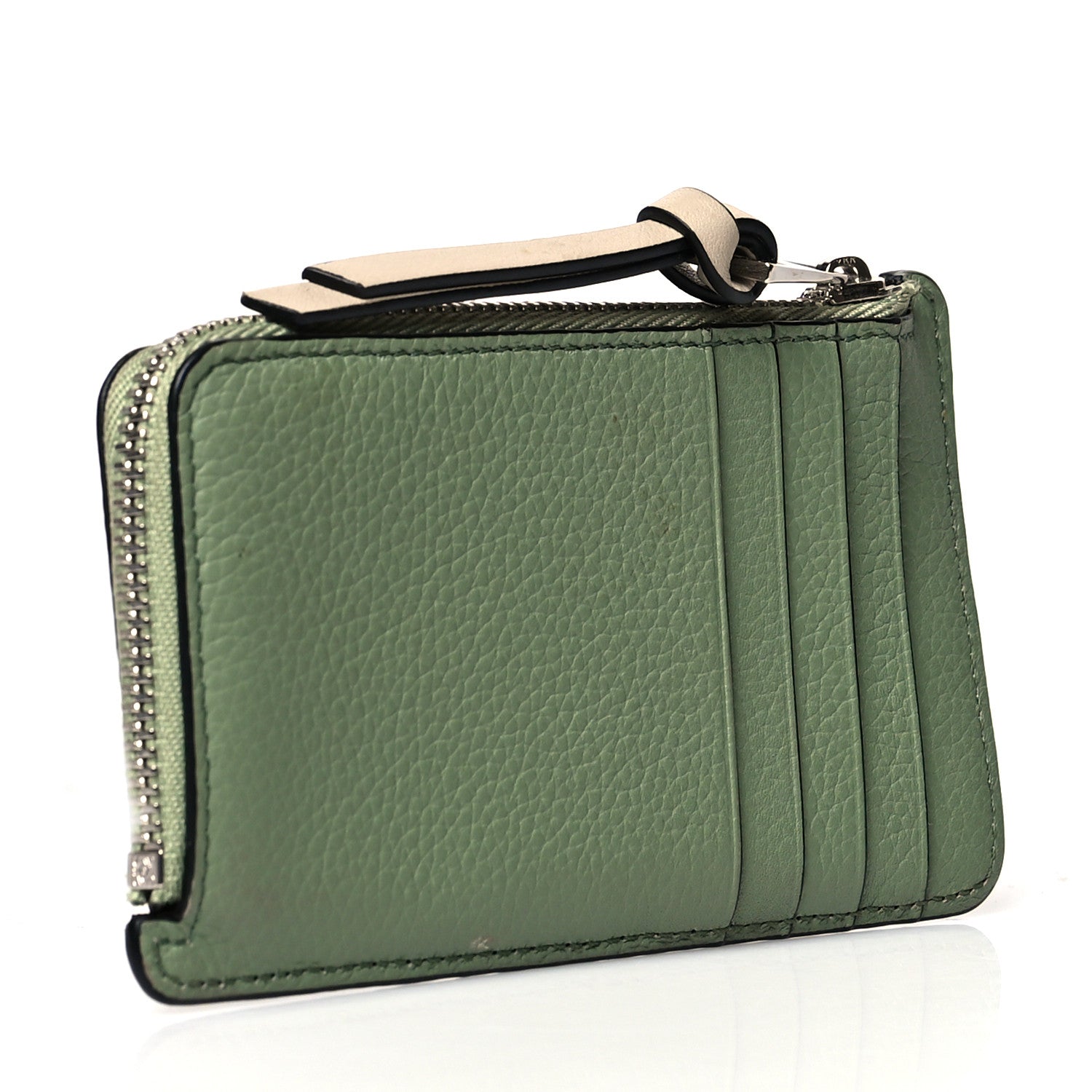 Loewe Soft Grained Calfskin Coin Card Holder Rosemary Tan 3 of 8