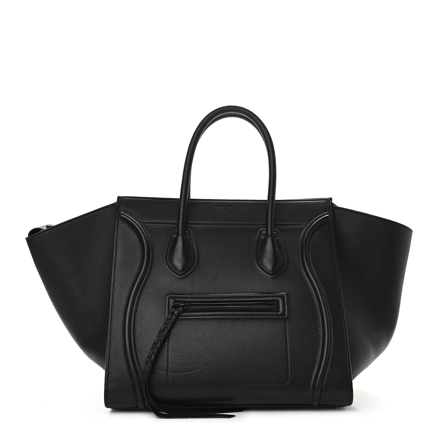 Celine Supple Calfskin Medium Phantom Luggage Black 1 of 9