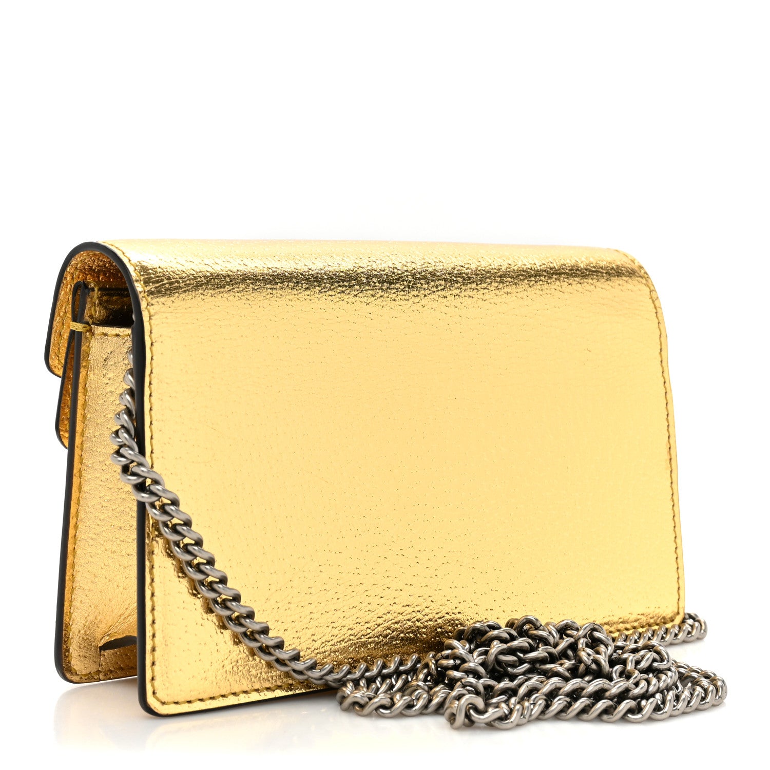Gucci Metallic Calfskin Super Mini Dionysus Shoulder Bag Gold 3 of 12