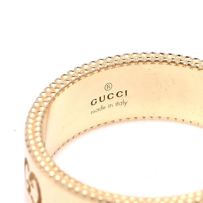 Gucci 18K Yellow Gold Enamel 6mm Icon Blooms Ring 53 6.25 4 of 5