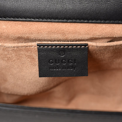 Gucci Calfskin Studded Small Padlock Shoulder Bag Black 6 of 9