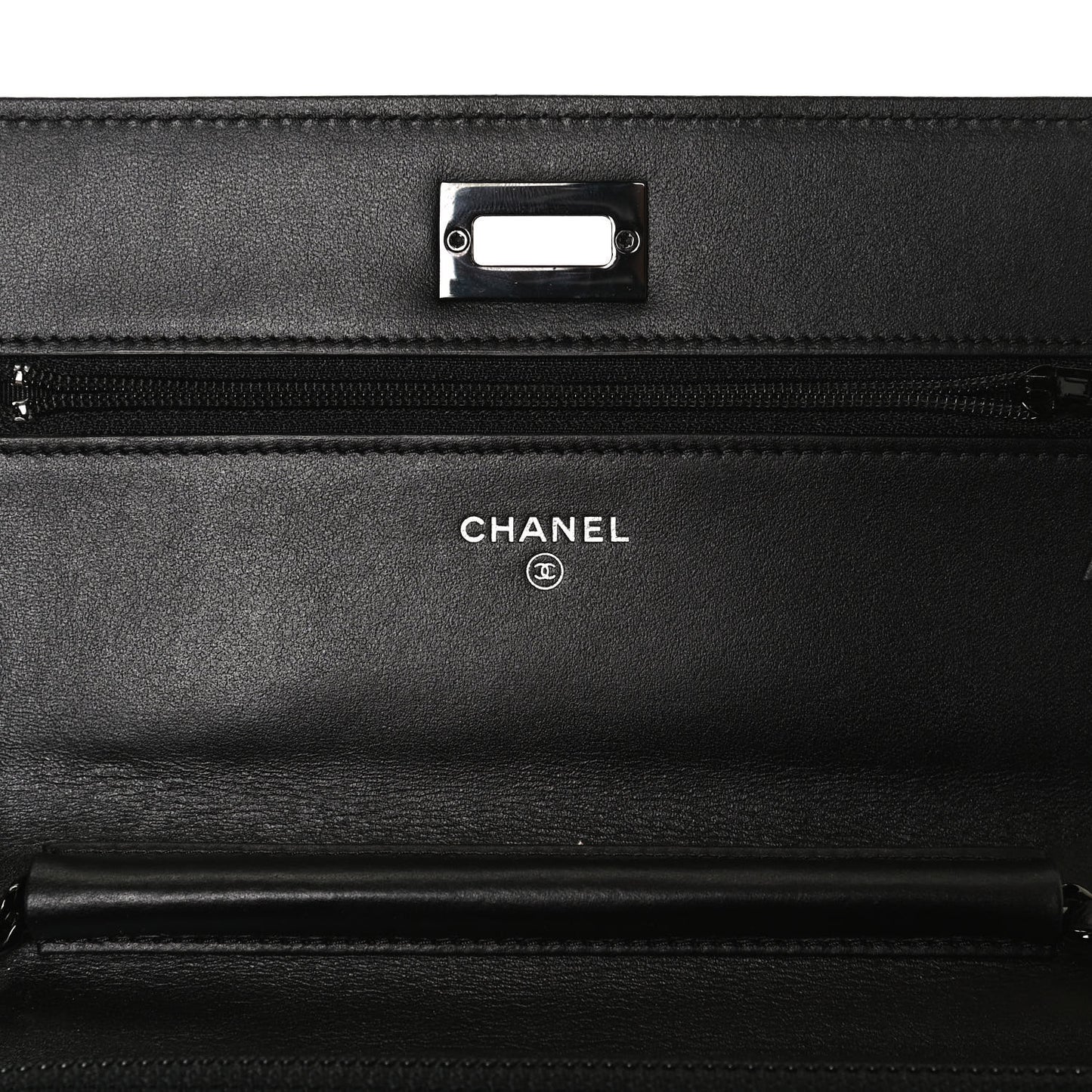 Aged Calfskin Chevron Quilted Reissue Wallet On Chain WOC So Black
