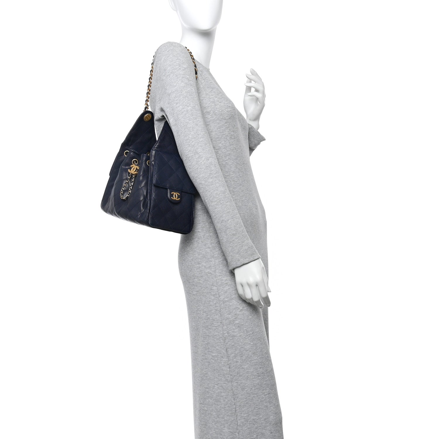 Chanel Caviar Quilted Small Chanel 25 Handbag Dark Navy 2 of 11
