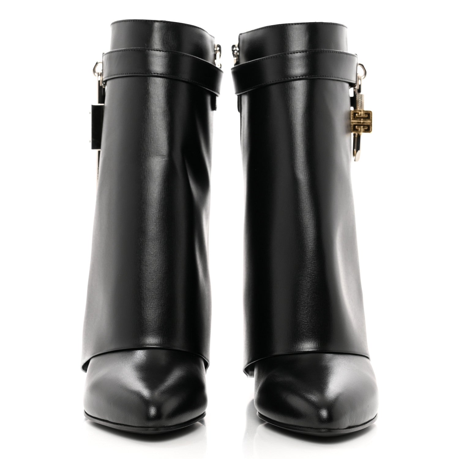 Givenchy Calfskin Shark Lock Ankle Boots 40 Black 2 of 8