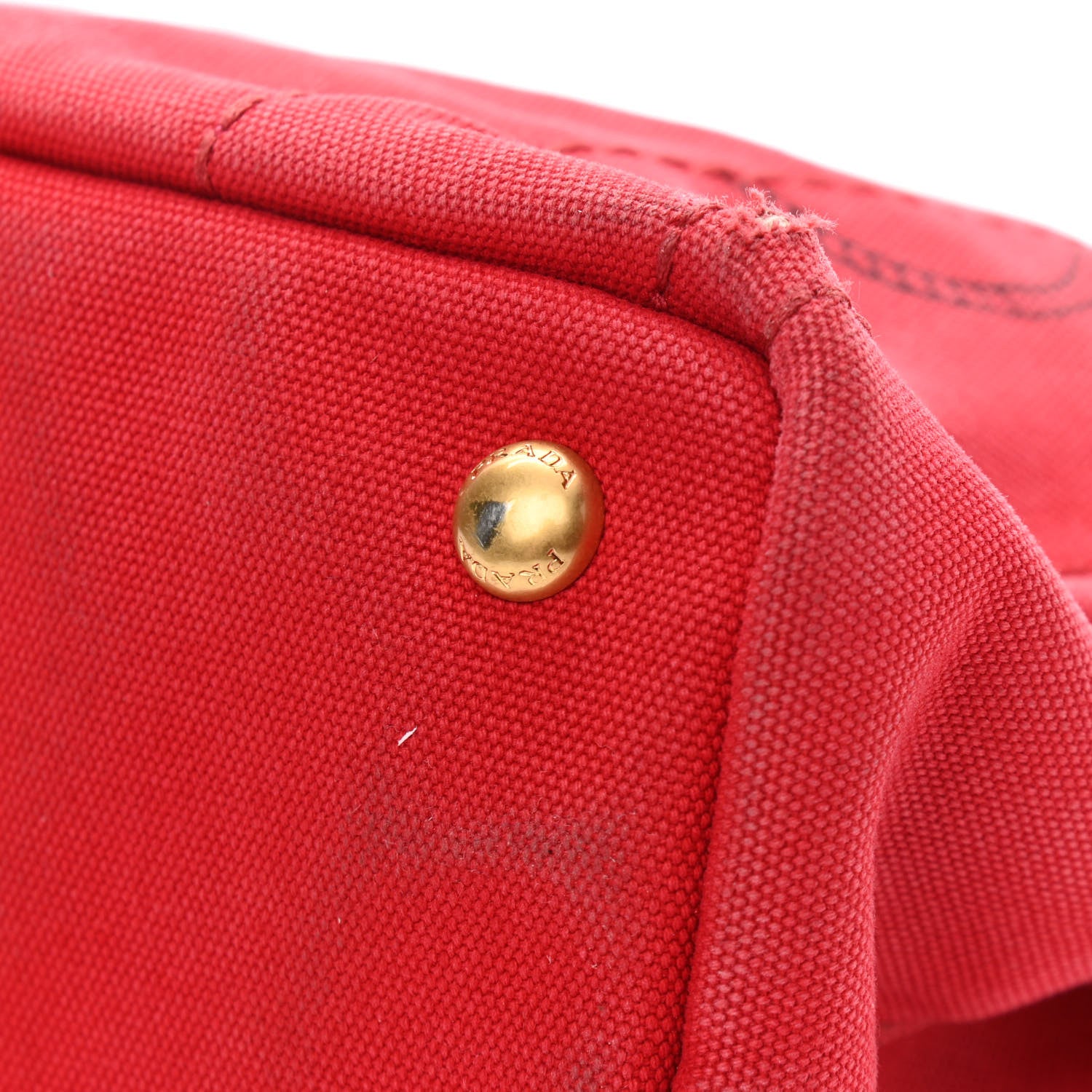Prada Canapa Small Logo Tote Rosso 12 of 21