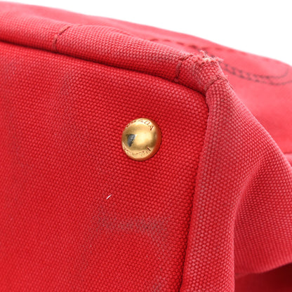 Prada Canapa Small Logo Tote Rosso 12 of 21