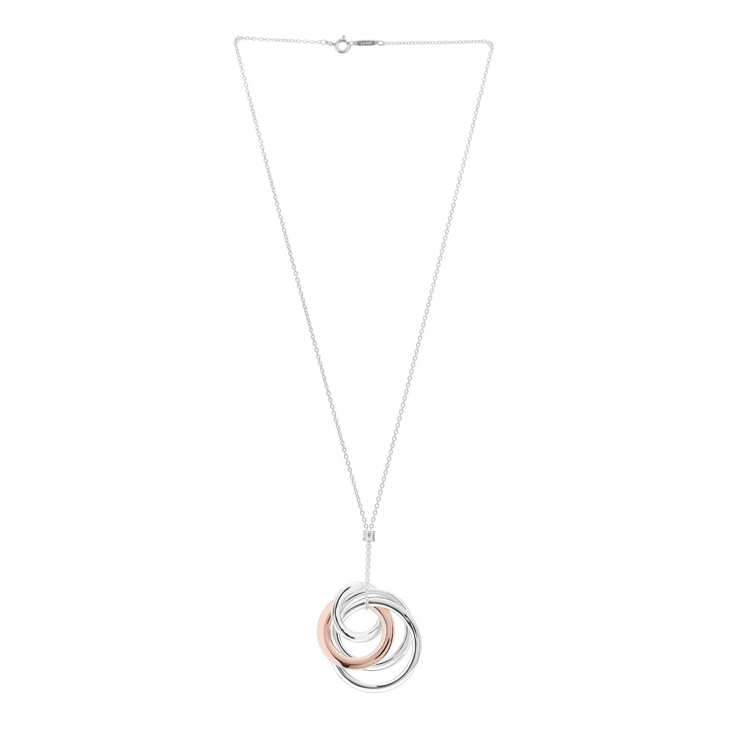 Sterling Silver Rubedo 1837 Circles Pendant Necklace