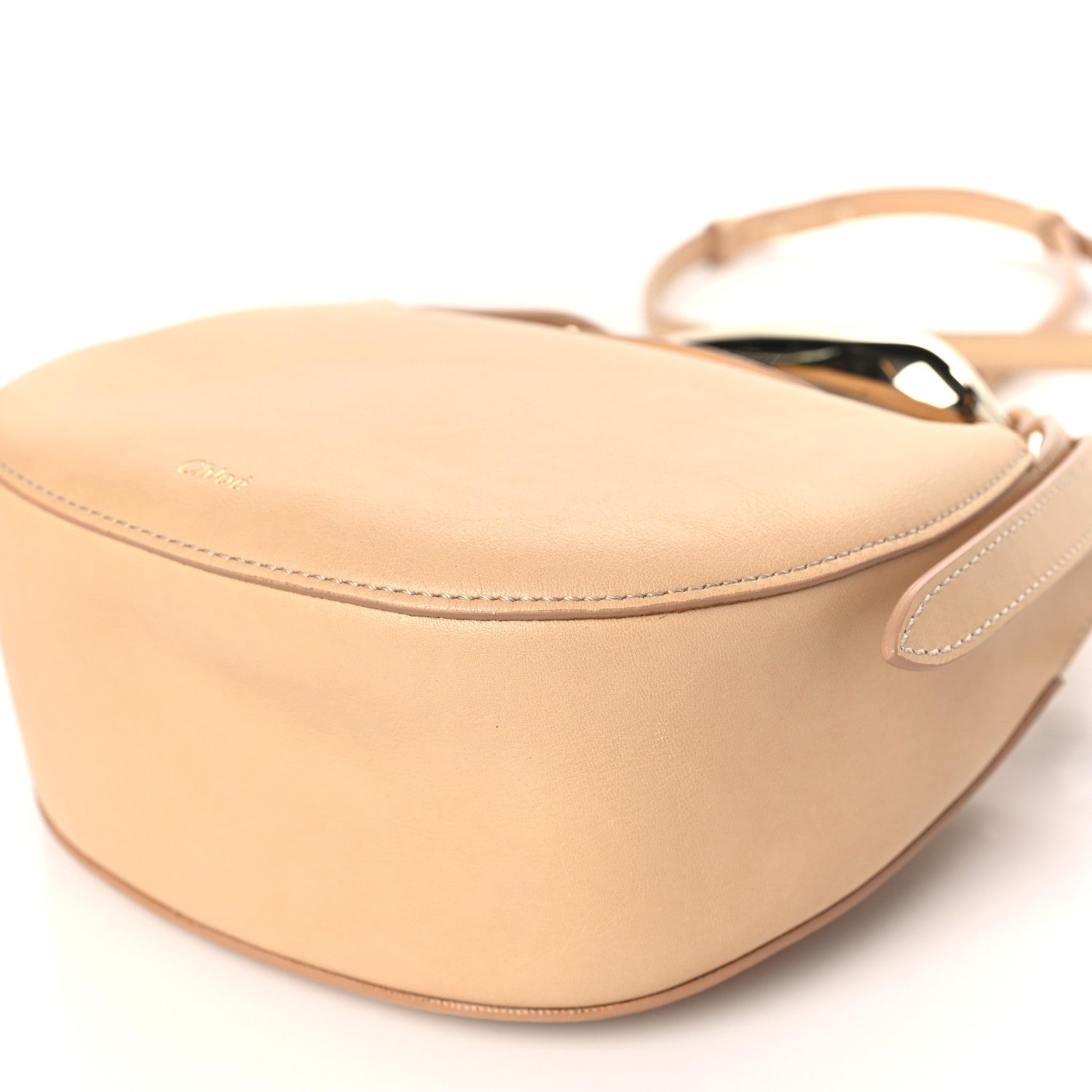 Chloe Small Grain Calfskin Kiss Bag Sandy Beige 10 of 10