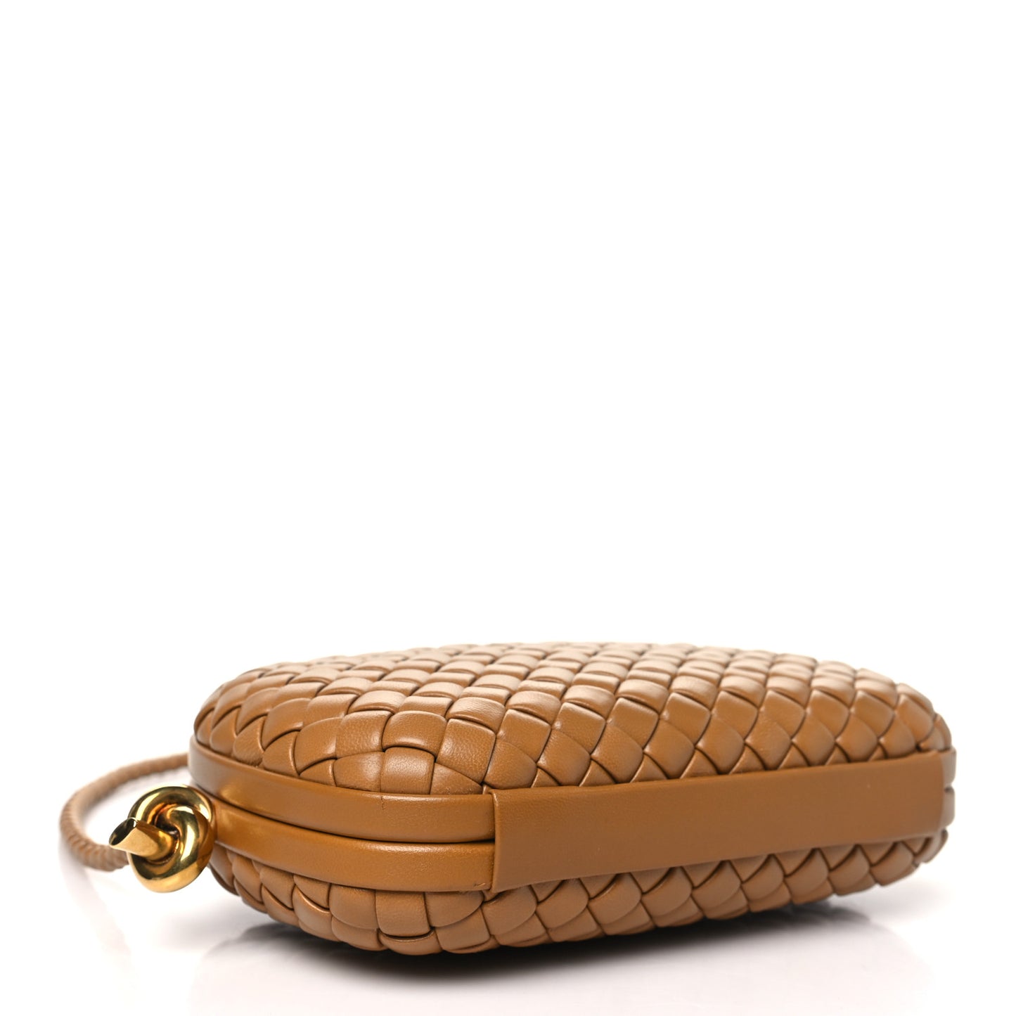 Calfskin Intrecciato Knot On Strap Camel