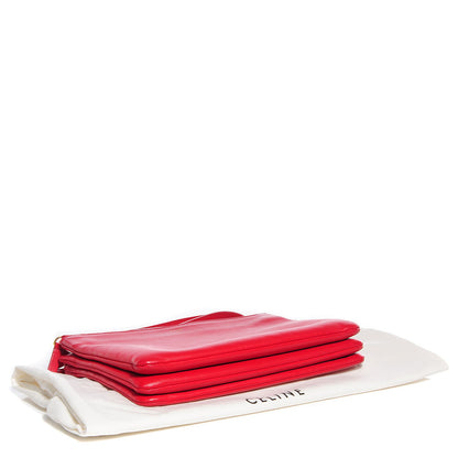 Celine Lambskin Large Trio Crossbody Bag Vermillion 4 of 8