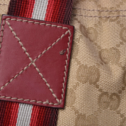 Gucci GG Monogram Medium Web Handle Vertical Tote Red 13 of 13