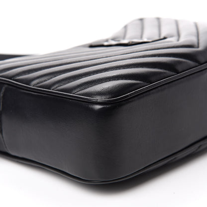 Saint Laurent Calfskin Matelasse Monogram Lou Camera Bag Black 6 of 12