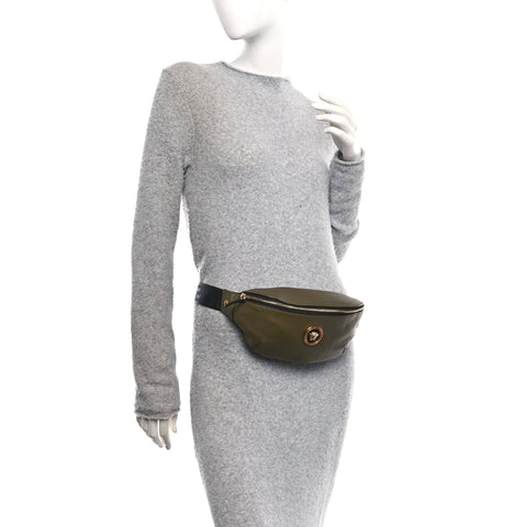Grained Calfskin Vanitas Medea Belt Bag Khaki