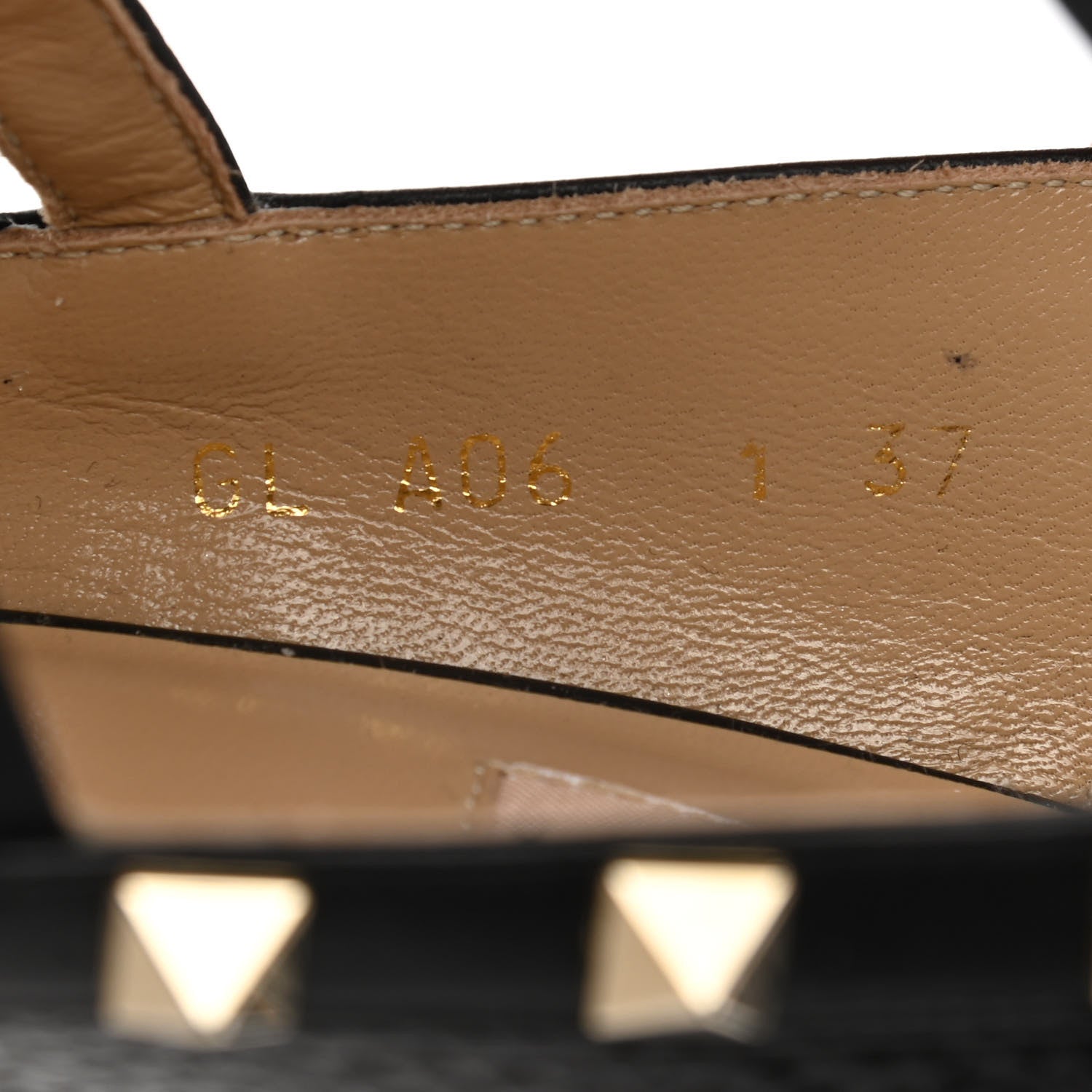 Valentino Garavani Pebbled Calfskin Rockstud Ankle Strap Open Toe 100mm Sandals 37 Black 8 of 13