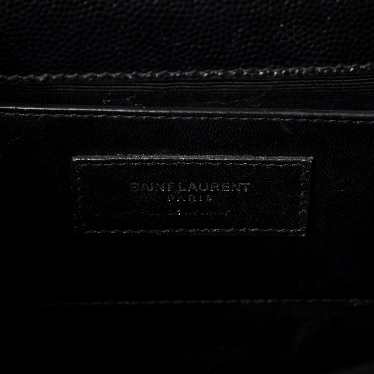 Saint Laurent Grain De Poudre Medium Classic Monogram Kate Satchel Black 7 of 11