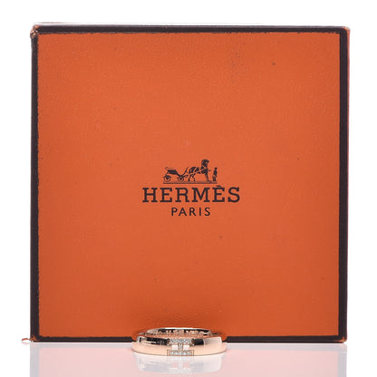 Hermes 18K Rose Gold Diamond Ever Herakles Wedding Band Ring 53 6.25 5 of 5