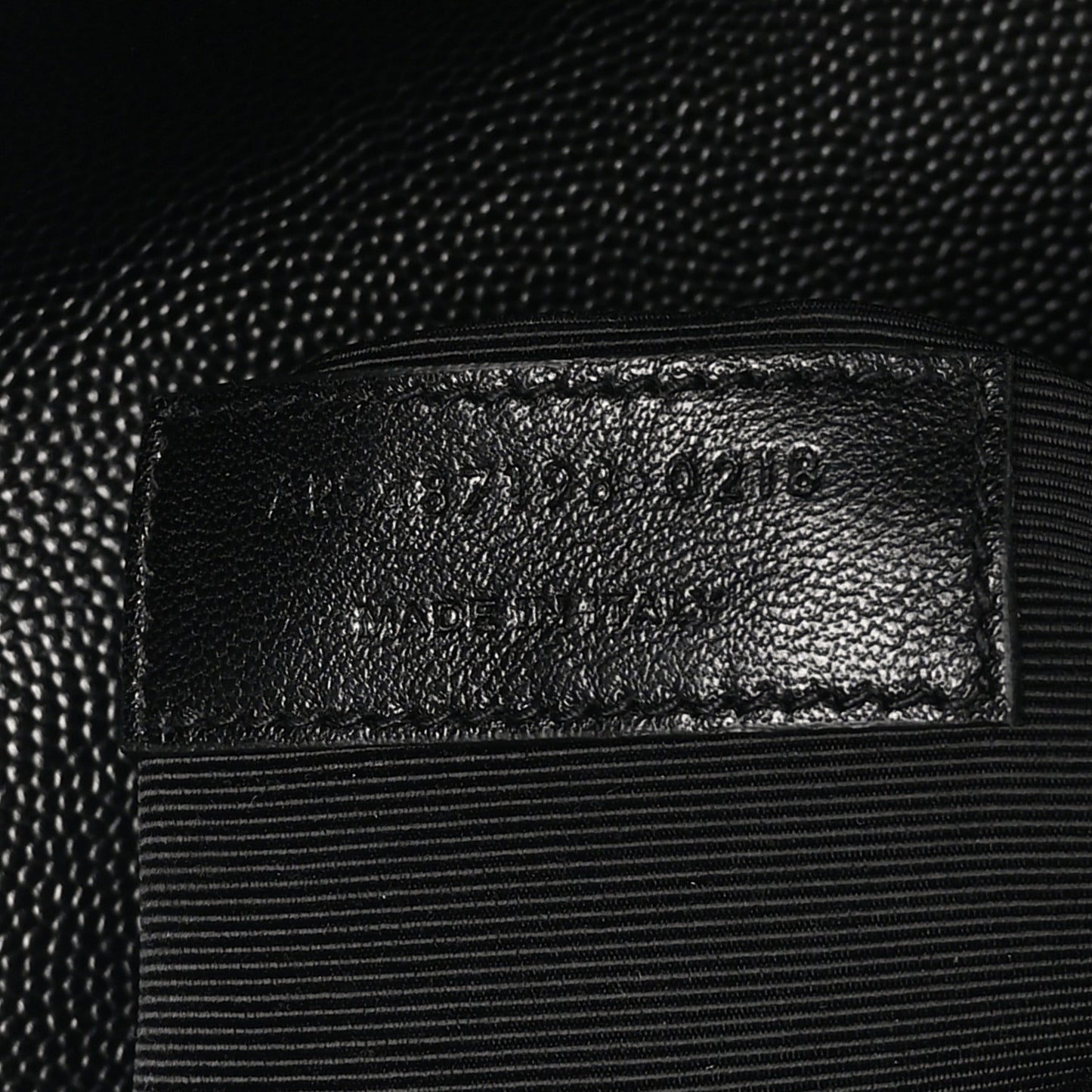 Grain De Poudre Textured Mixed Matelasse Large Triquilt Monogram Satchel Black