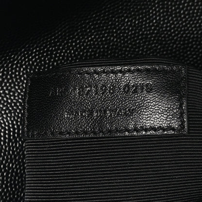 Saint Laurent Grain De Poudre Textured Mixed Matelasse Large Triquilt Monogram Satchel Black 6 of 10