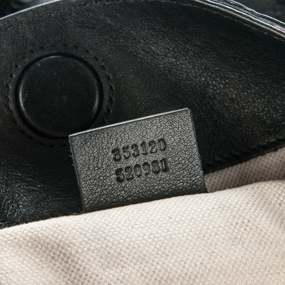 Gucci Guccissima Medium Bree Foldover Tote Black 7 of 7