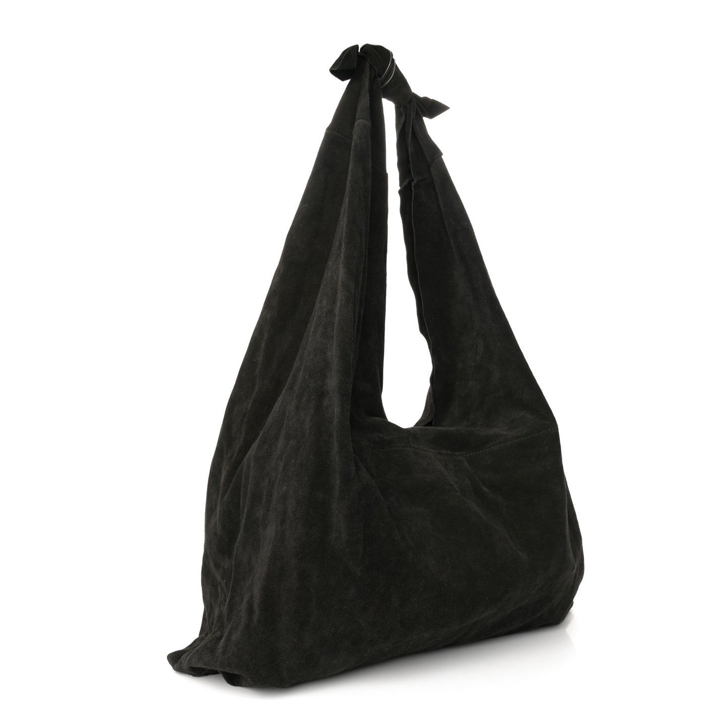 Suede Bindle Bag Black