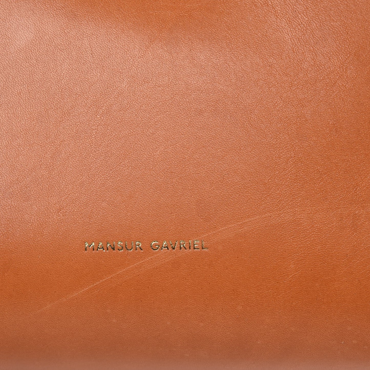 Vegetable Tanned Calfskin Bucket Bag Cammello Azzurro
