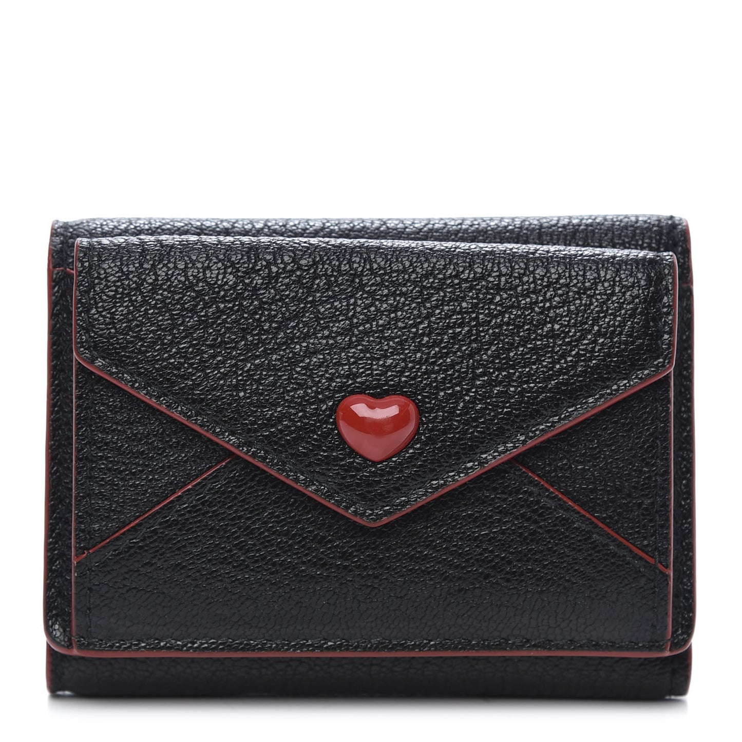 Goatskin Madras Love Wallet Black