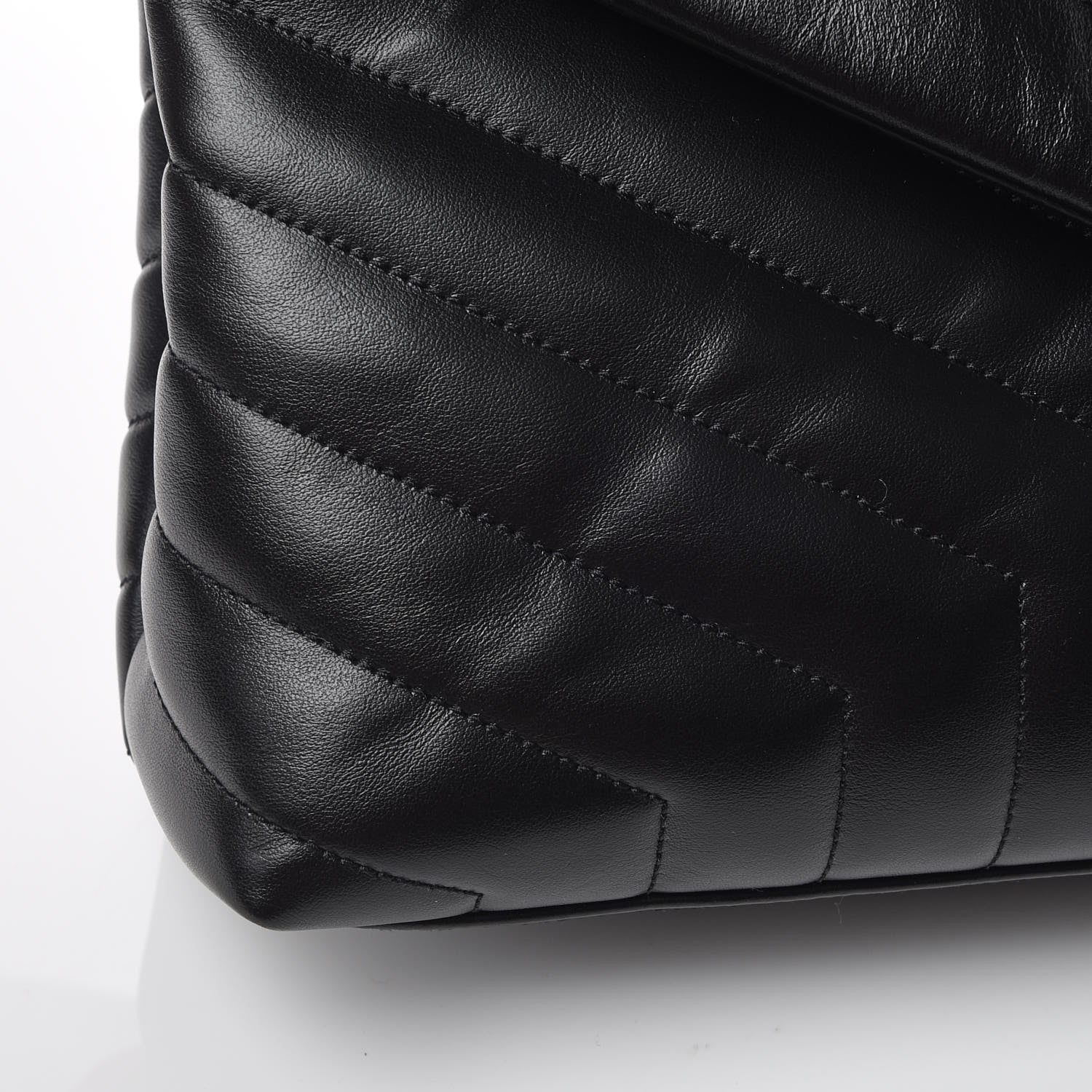 Saint Laurent Calfskin Y Quilted Monogram Medium Loulou Chain Satchel Black 6 of 7
