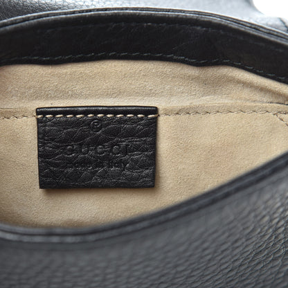 Gucci Pebbled Calfskin Small 1973 Chain Shoulder Bag Black 6 of 9