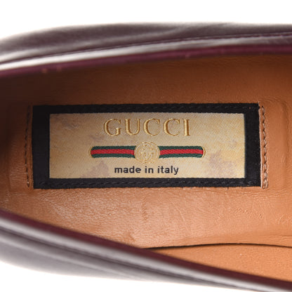 Gucci Calfskin Web Interlocking G Tassel Loafers 35.5 Ruby Bordeaux 8 of 12