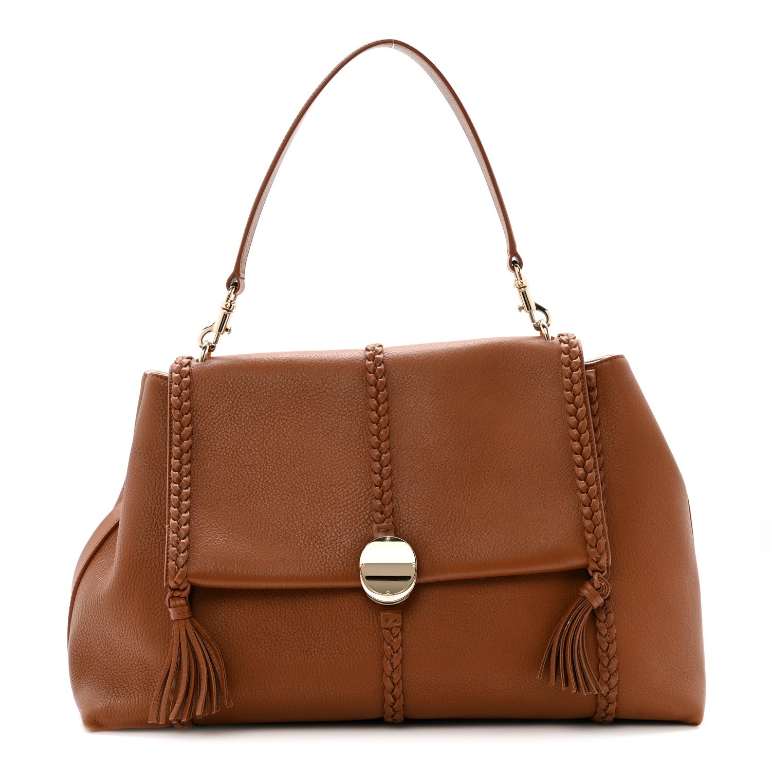 Chloe Grained Calfskin Large Penelope Shoulder Bag Caramel 1 of 17