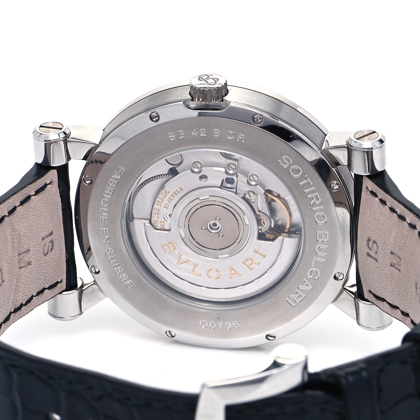 Stainless Steel Alligator 42mm Sotirio Retrograde Date Automatic Watch