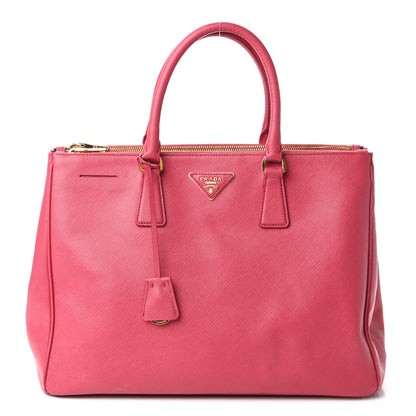 Prada Saffiano Large Galleria Double Zip Tote Peonia 1 of 14