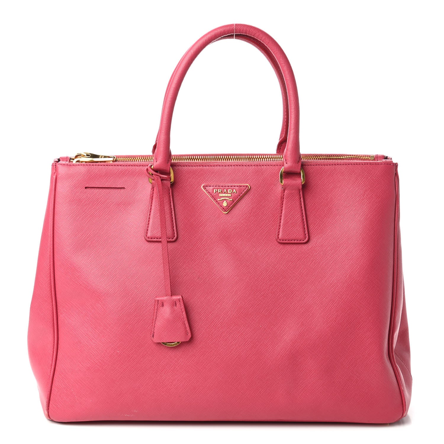 Prada Saffiano Large Galleria Double Zip Tote Peonia 1 of 14