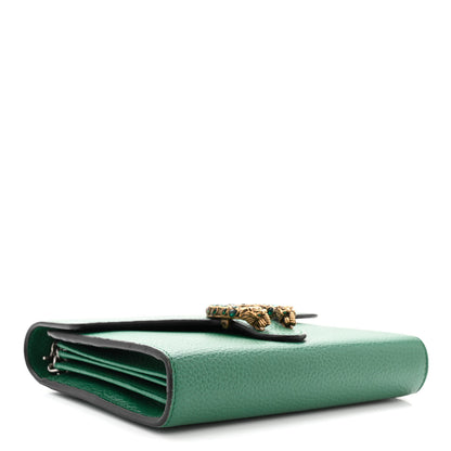 Gucci Calfskin Mini Dionysus Chain Wallet Emerald 4 of 12