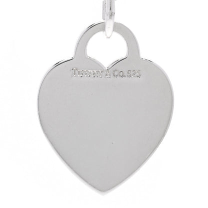 Tiffany Sterling Silver Heart Tag Pendant Necklace 4 of 5