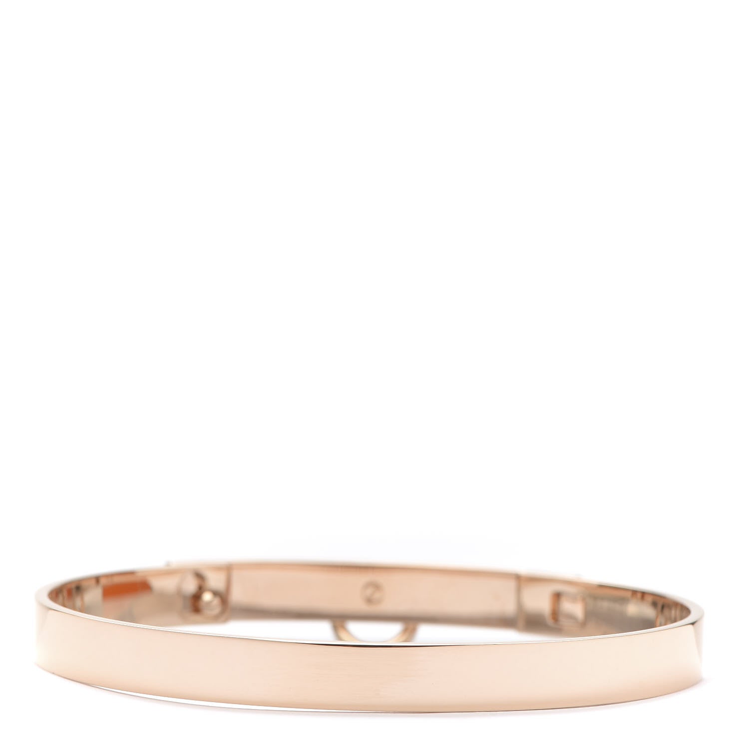 Hermes 18K Rose Gold Black Spinel PM Collier de Chien Bracelet ST 3 of 6